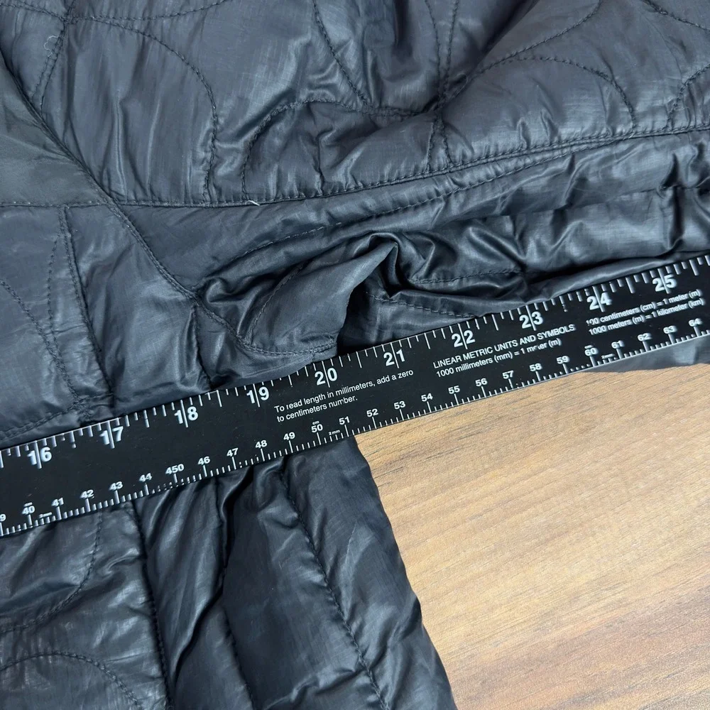 LL Bean Womens Goose Down Puffer Jacket Black Onion Quilt Full Zip Medium M Reg‎